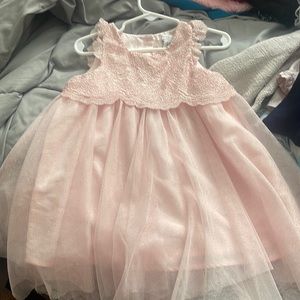 Pink with gold no sleeve dress